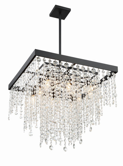 Crystorama Winham 8 Light Black Forged Chandelier WIN-618-BF-CL-MWP