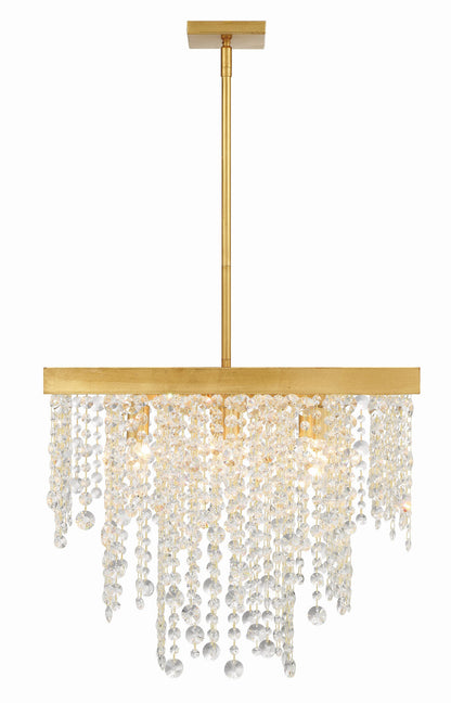 Crystorama Winham 8 Light Antique Gold Chandelier WIN-618-GA-CL-MWP