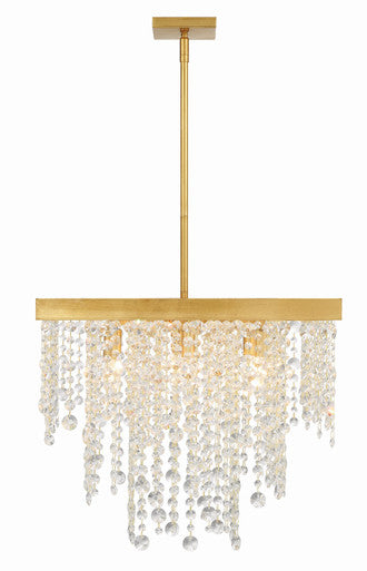 Crystorama Winham 8 Light Antique Gold Chandelier WIN-618-GA-CL-MWP