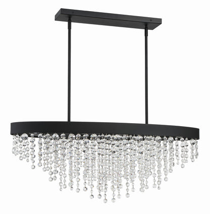 Crystorama Winham 8 Light Black Forged Chandelier WIN-619-BF-CL-MWP