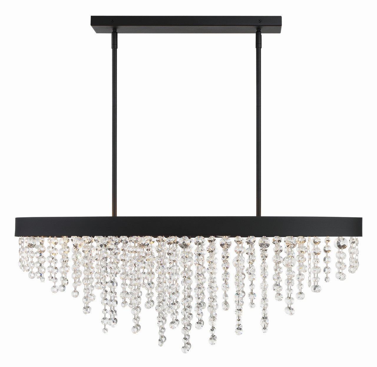 Crystorama Winham 8 Light Black Forged Chandelier WIN-619-BF-CL-MWP