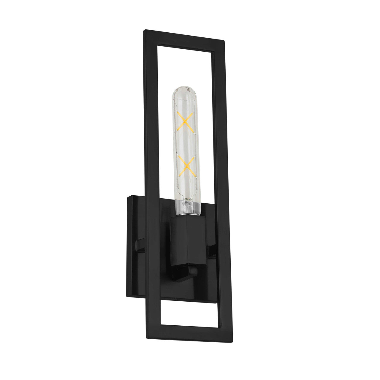 Dainolite 1 Light Incandescent Wall Sconce, Matte Black WTS-141W-MB