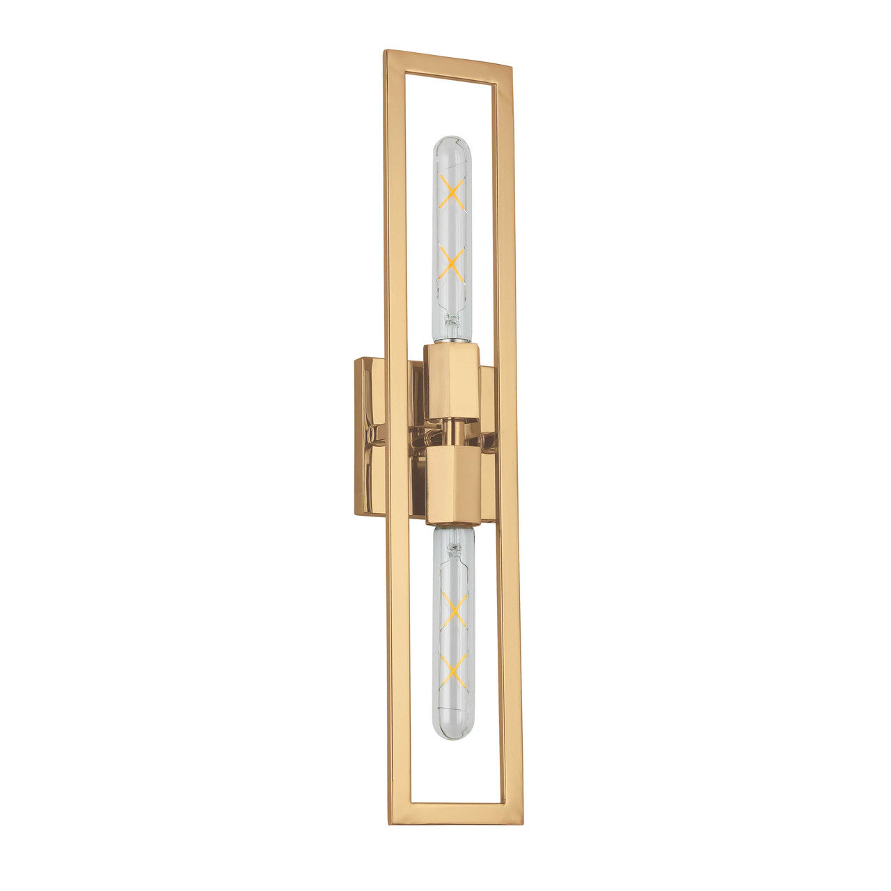 Dainolite 2 Light Incandescent Wall Sconce, Aged Brass WTS-222W-AGB