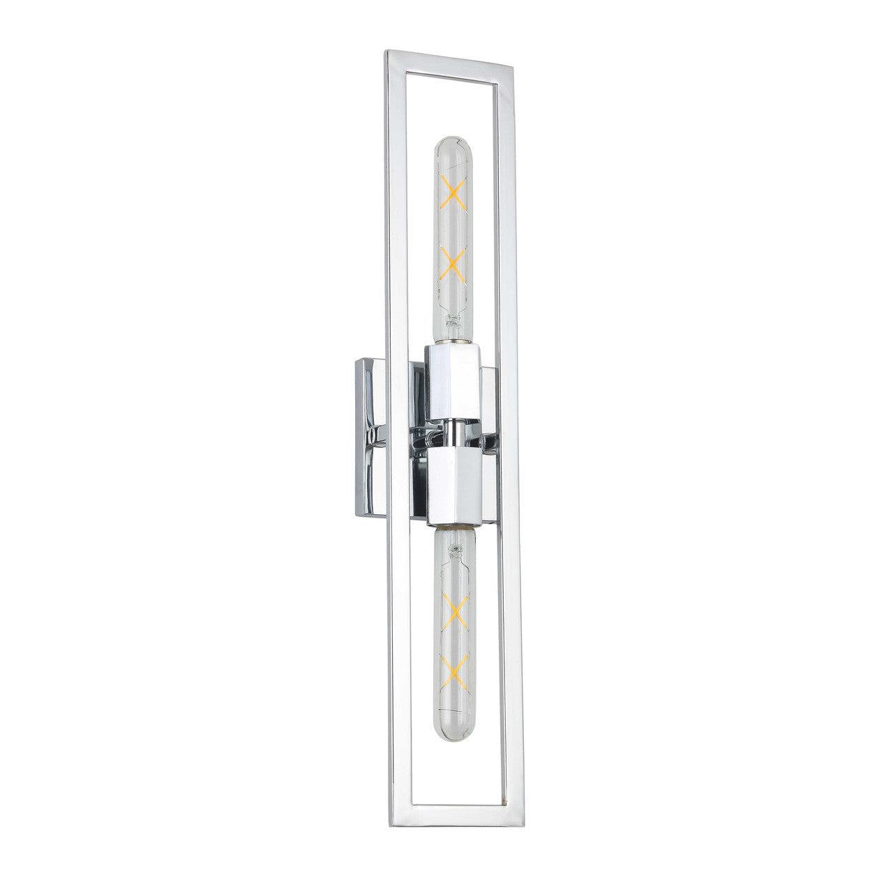 Dainolite 2 Light Incandescent Wall Sconce, Polished Chrome WTS-222W-PC