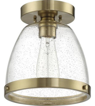 Craftmade 1 Light 9.5" Flushmount in Satin Brass X1410-SB