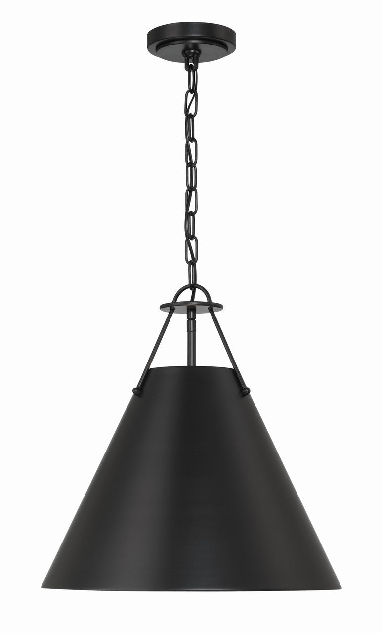 Crystorama Xavier 3 Light Matte Black Pendant XAV-B8305-MK