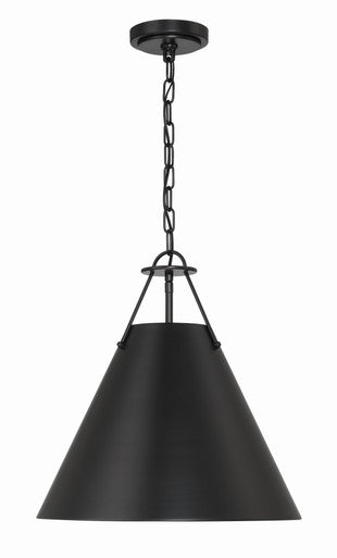 Crystorama Xavier 3 Light Matte Black Pendant XAV-B8305-MK