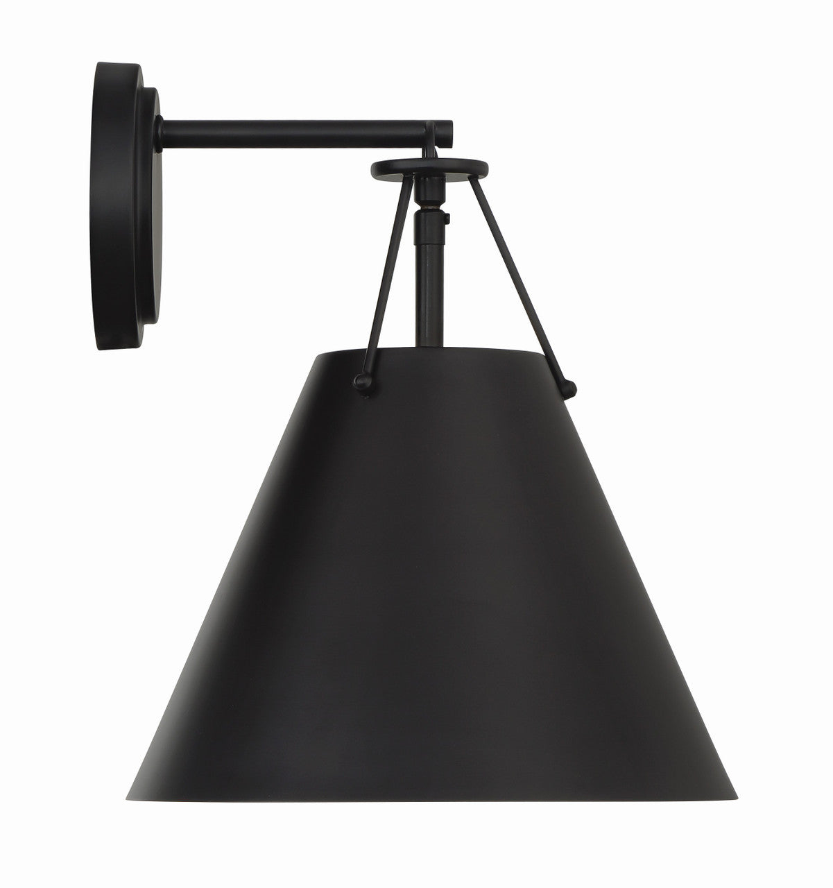 Crystorama Xavier 1 Light Matte Black Task Sconce XAV-B8311-MK