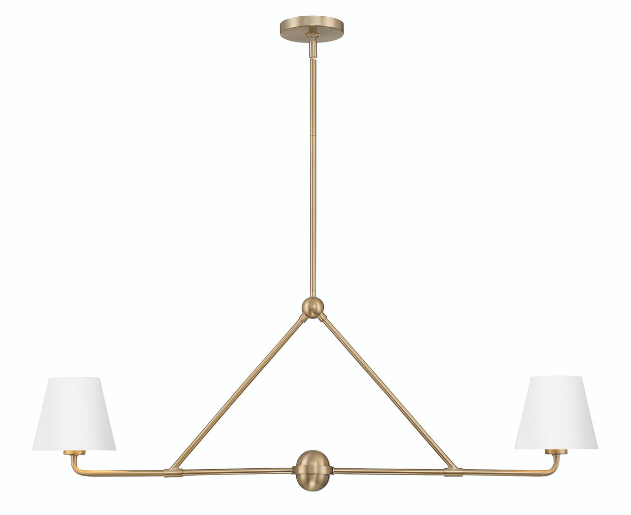 Crystorama Xavier 2 Light Vibrant Gold + White Chandelier XAV-B9302-VG-WH