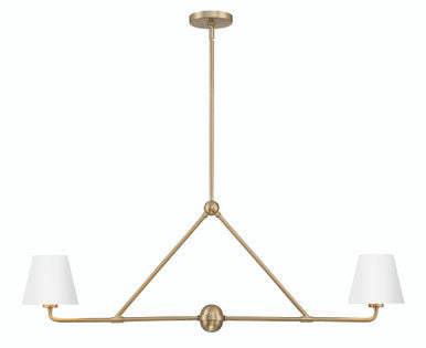 Crystorama Xavier 2 Light Vibrant Gold + White Chandelier XAV-B9302-VG-WH