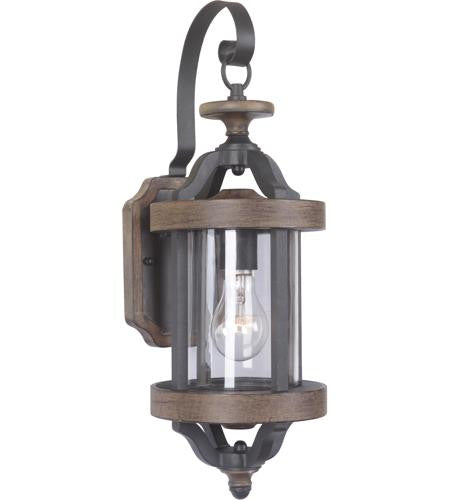 Craftmade 1 Light Small Wall Mount in Textured Black / Whiskey Barrel Z7904-TBWB