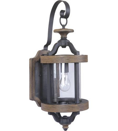 Craftmade 1 Light Medium Wall Mount in Textured Black / Whiskey Barrel Z7914-TBWB