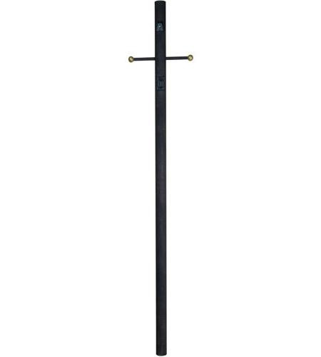 Craftmade 84" Smooth Direct Burial Post w/ Photocell & Convenience Outlet in Textured Black Z8794-TB