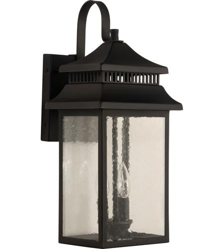 Craftmade Large 2 Light Outdoor Lantern in Matte Black ZA3124-TB