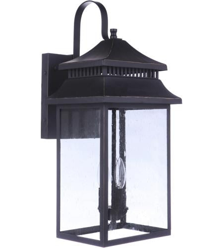 Craftmade Crossbend Outdoor Lantern, Dark Bronze Gilded 60 Watt in Dark Bronze Gilded ZA3134-DBG