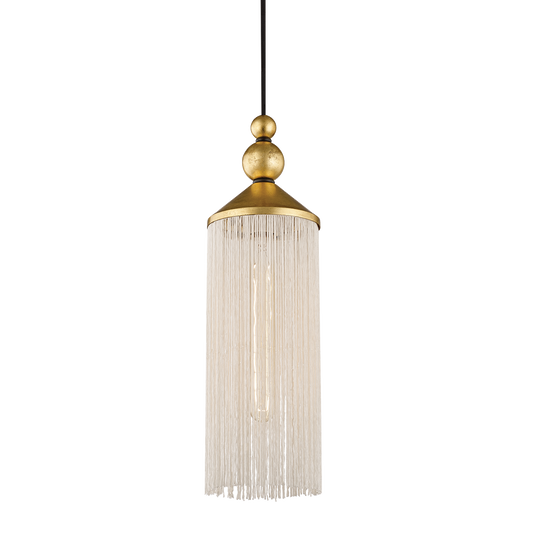 Mitzi 1 Light Pendant in Gold Leaf/White H300701-GL/WH