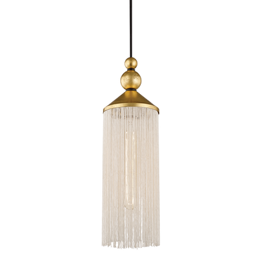 Mitzi 1 Light Pendant in Gold Leaf/White H300701-GL/WH