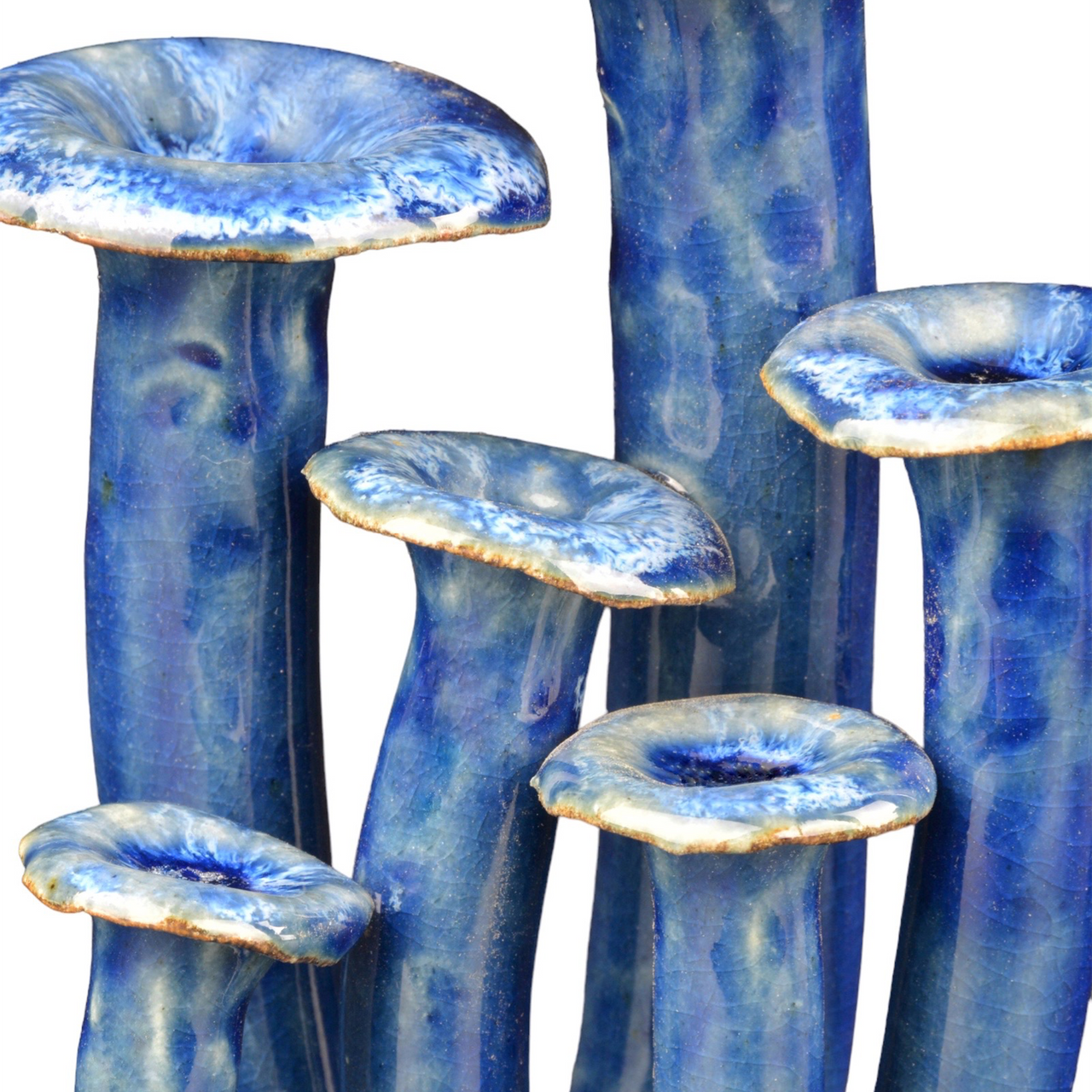 Currey & Co. Wild Blue Mushrooms Set of 3 1200-0745