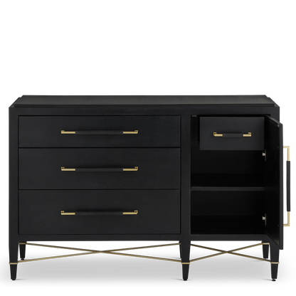 Currey & Co. Verona Black Three-Drawer Chest 3000-0250