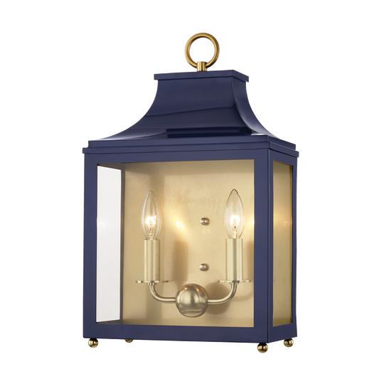 Mitzi 2 Light Wall Sconce in Aged Brass/Navy H259102-AGB/NVY