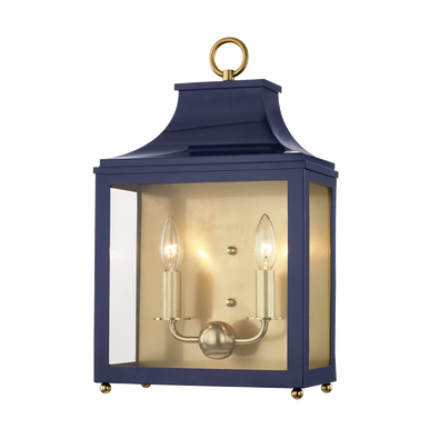 Mitzi 2 Light Wall Sconce in Aged Brass/Navy H259102-AGB/NVY