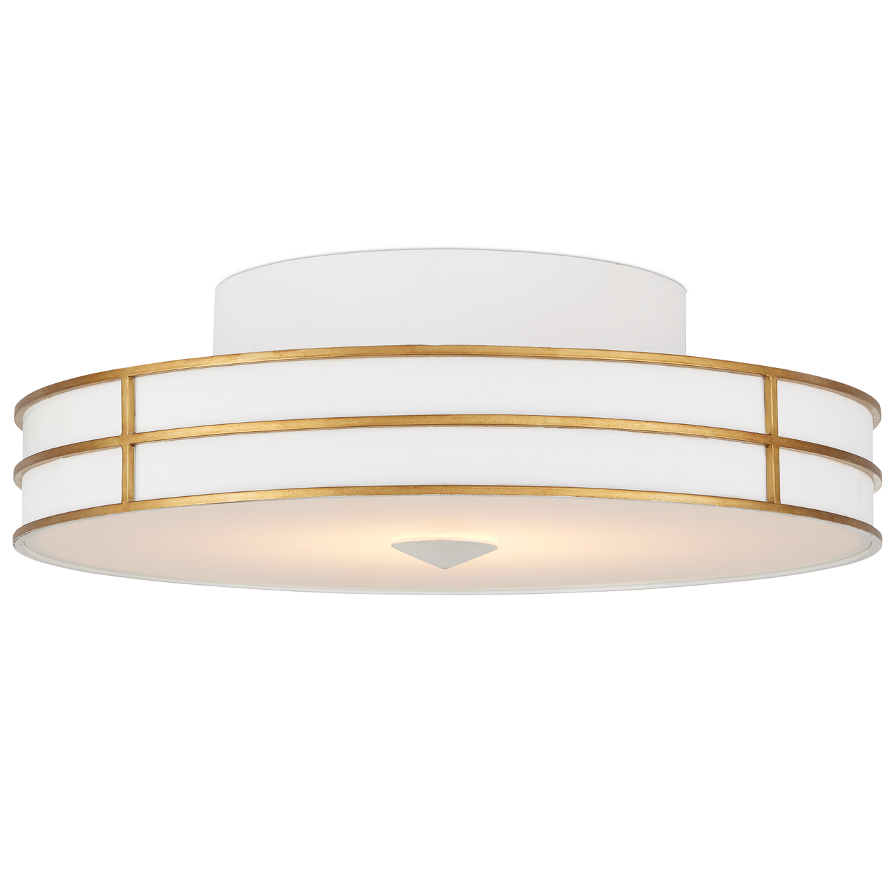 Currey & Co. Fielding 24" White 1-Light LED Flush Mount 9999-0072