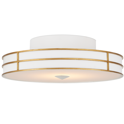 Currey & Co. Fielding 24" White 1-Light LED Flush Mount 9999-0072