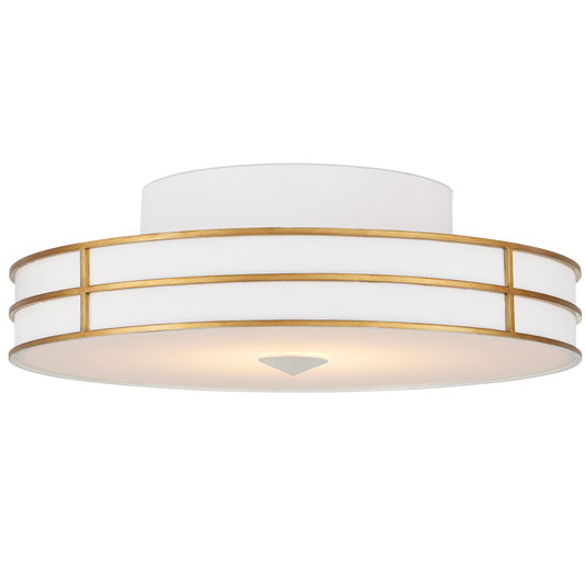 Currey & Co. Fielding 24" White 1-Light LED Flush Mount 9999-0072