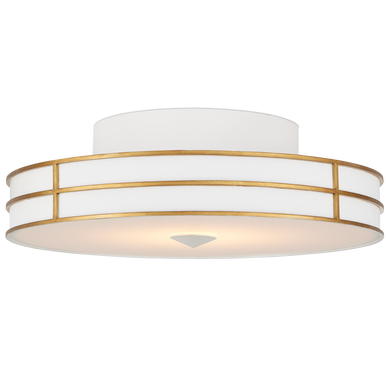 Currey & Co. Fielding White Flush Mount 9999-0072