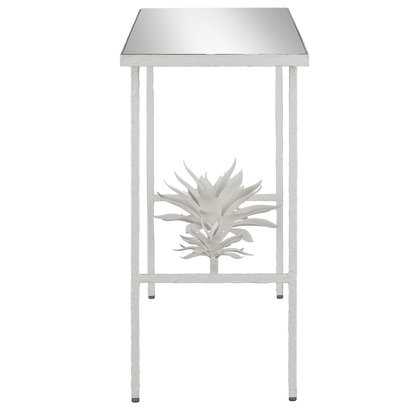 Currey & Co. Sisalana White Console Table 4000-0167