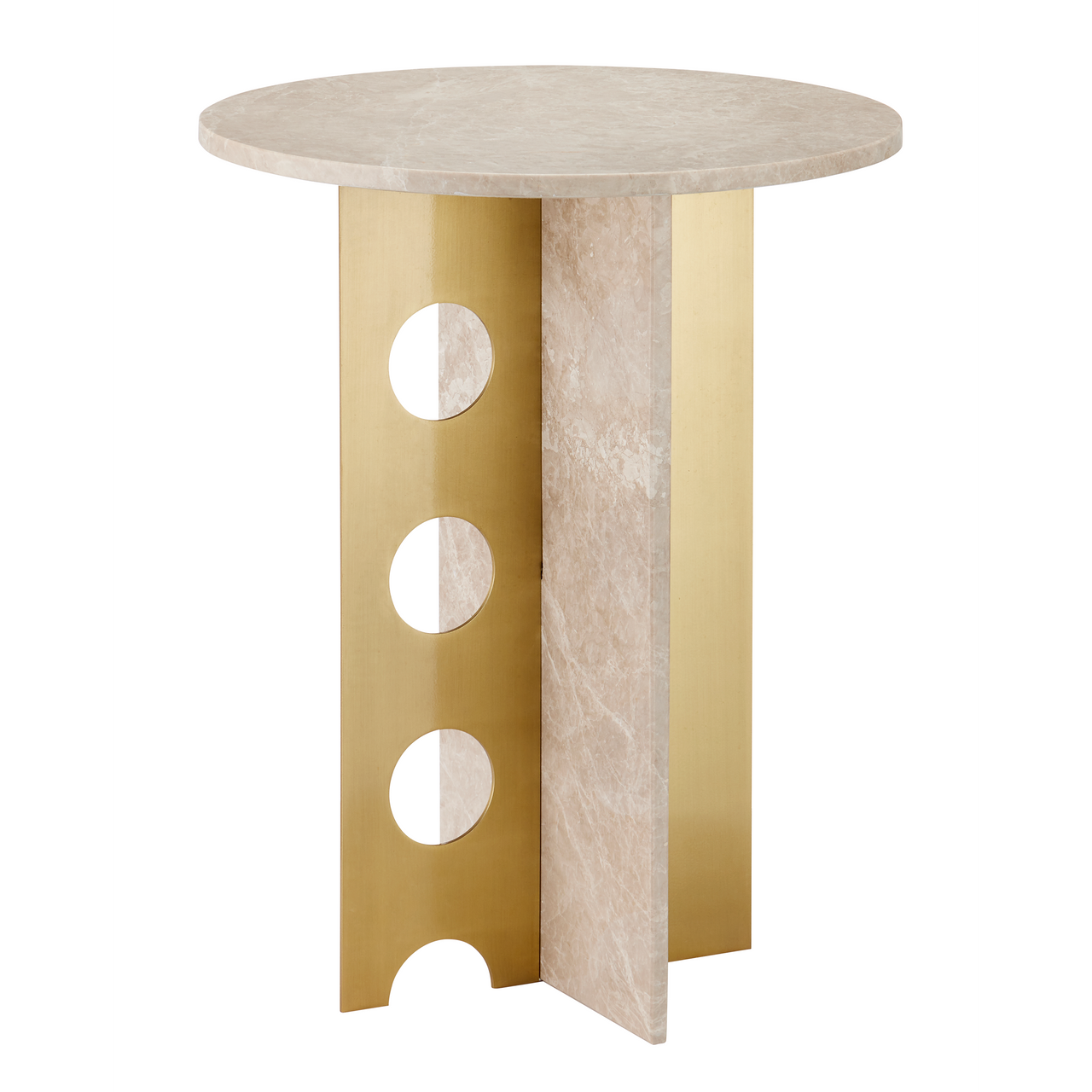 Currey & Co. 22.5" Selene Stone Accent Table 4000-0186