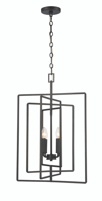 Lumanity Lighting Dalton 4-Light Geometric Pendant in Painted Oil Rubbed Bronze  L090-0024