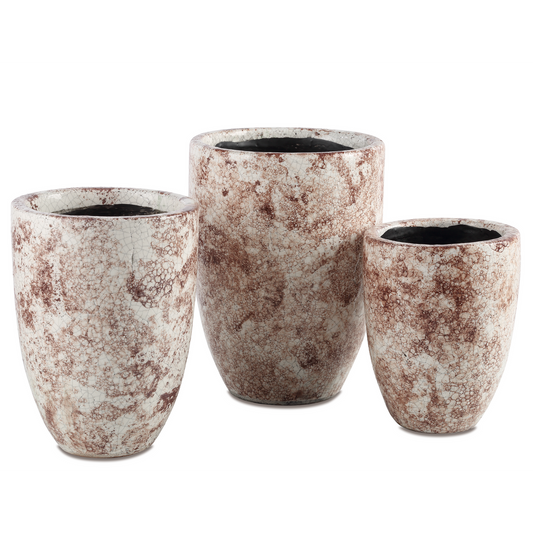 Currey & Co. Set of 3 Terracotta Marne Vases 1200-0715