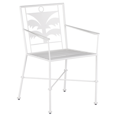 Currey & Co. Las Palmas White Armchair 4000-0165