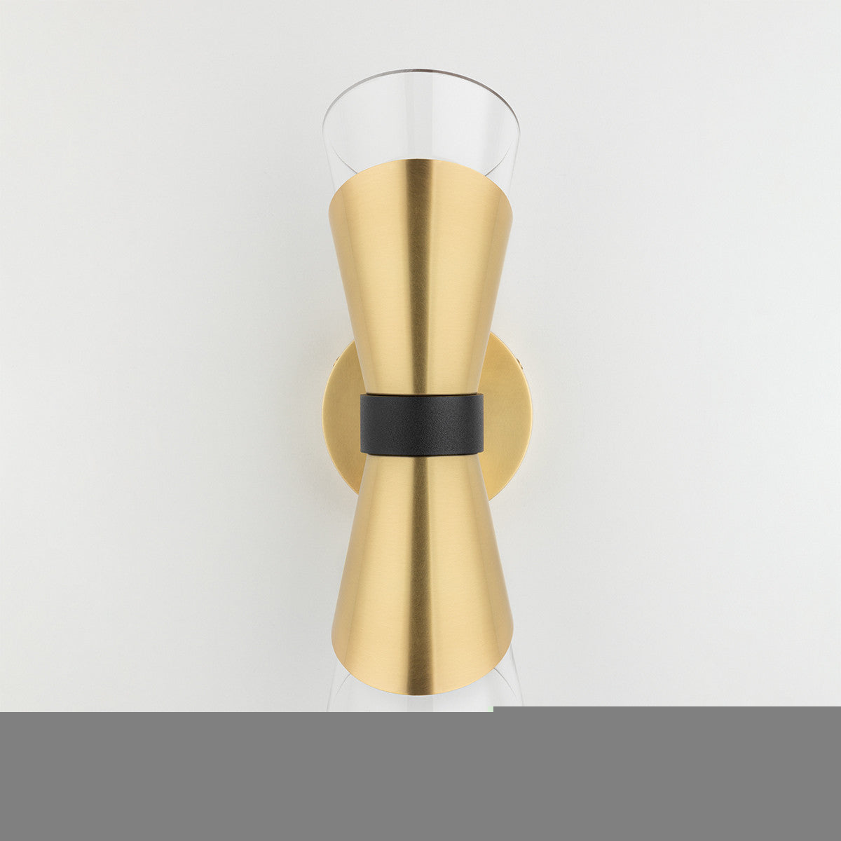 Mitzi 2 Light Wall Sconce in Aged Brass/Black H130102-AGB/BK