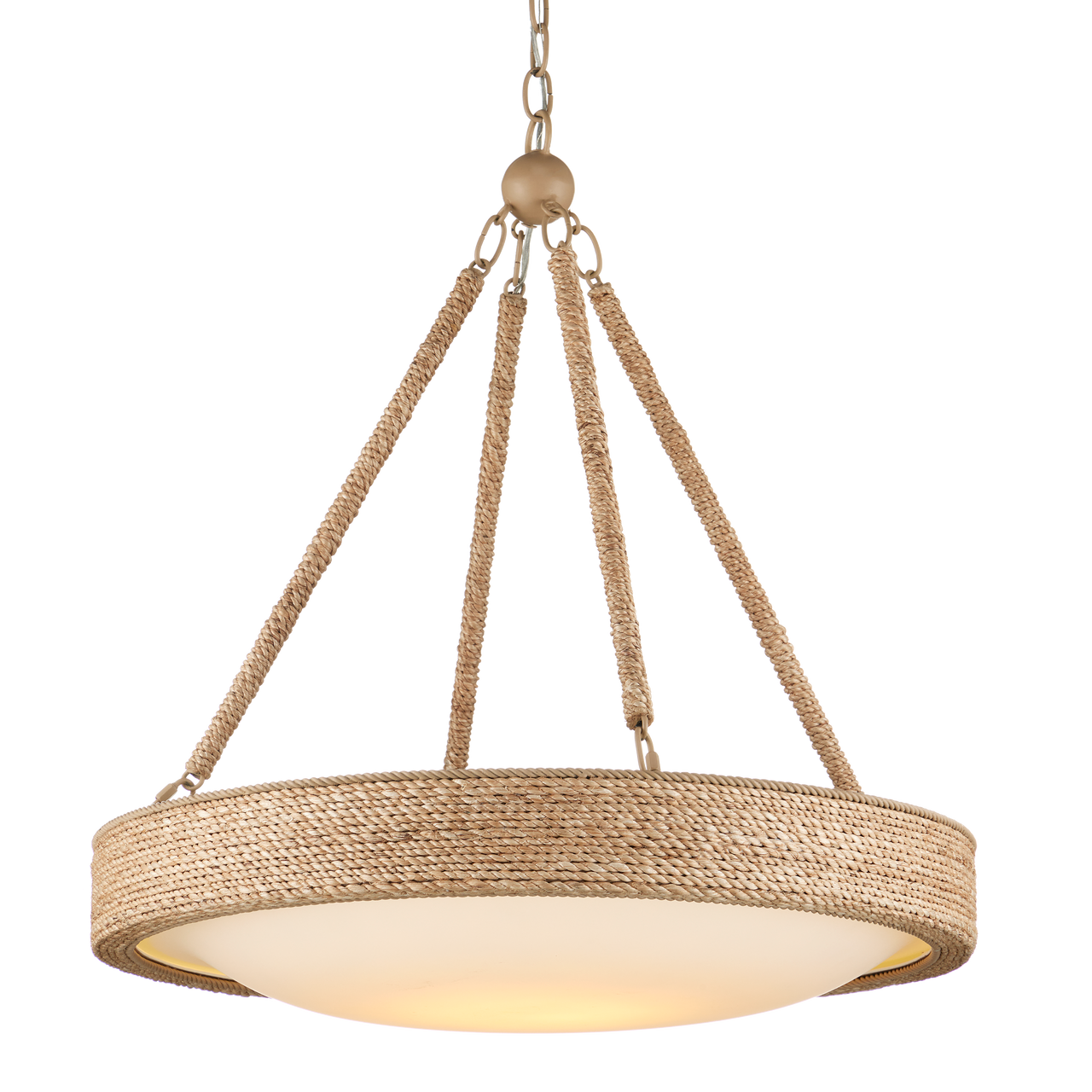 Currey & Co. Hopscotch 24" Rope 1-Light LED Chandelier 9000-1148