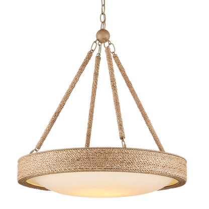 Currey & Co. Hopscotch 24" Rope 1-Light LED Chandelier 9000-1148