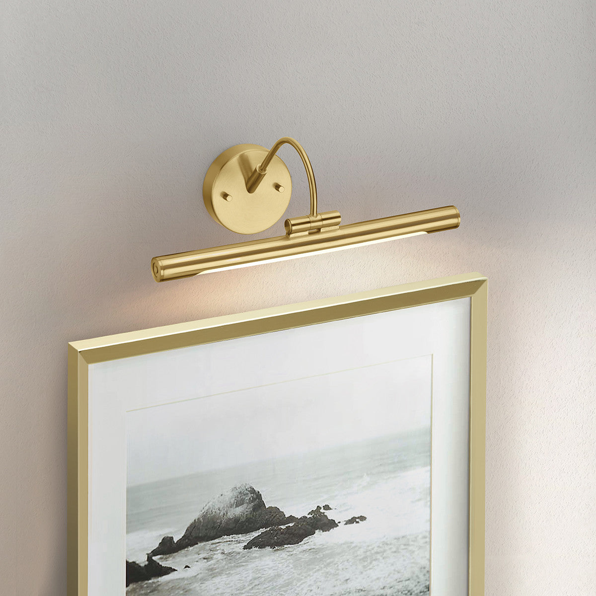 Lucas McKearn Alton Medium LED Picture Light in Brushed Brass ALTON-PLM-BB