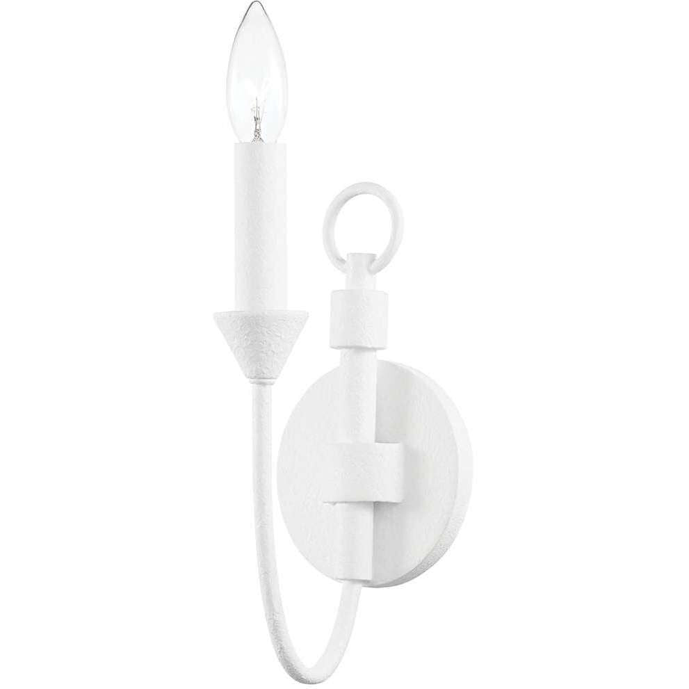 Troy Lighting 1 Light Cate Wall Sconce in Gesso White B1001-GSW