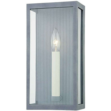 Troy Lighting 1 Light Vail Wall Sconce in Weathered Zinc B1031-WZN