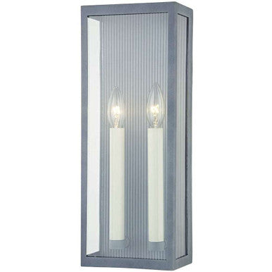 Troy Lighting 2 Light Vail Wall Sconce in Weathered Zinc B1032-WZN