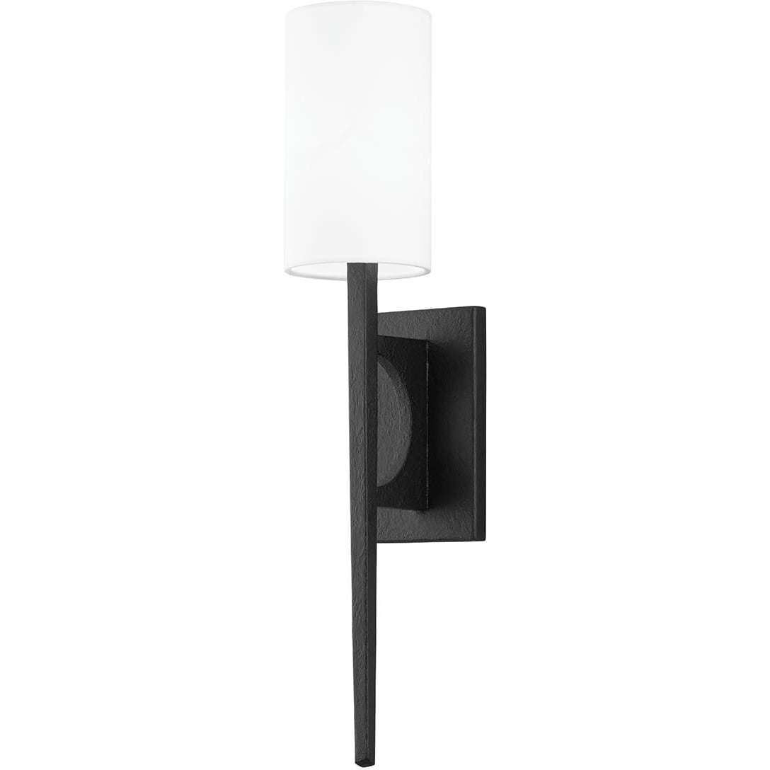 Troy Lighting 1 Light Wallace Wall Sconce in Black Iron B1041-BI