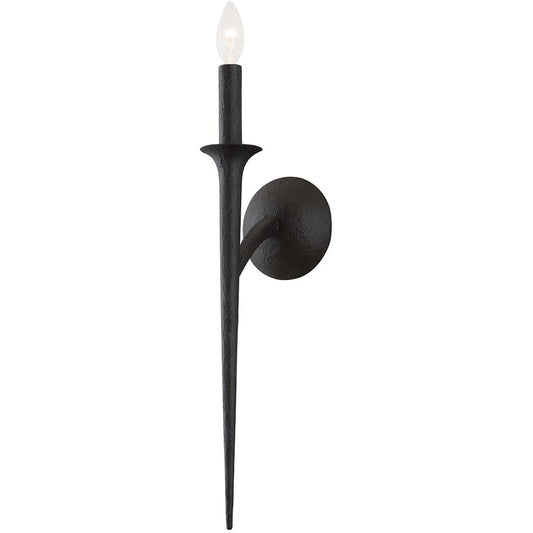 Troy Lighting 1 Light Luca Wall Sconce in Black Iron B1071-BI