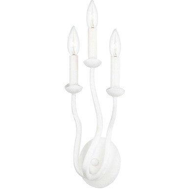 Troy Lighting 3 Light Reign Wall Sconce in Gesso White B1083-GSW