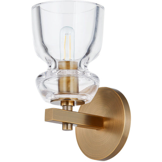 Troy Lighting 1 Light Trey Wall Sconce in Patina Brass B1109-PBR