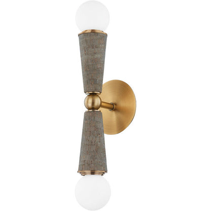 Troy Lighting 2 Light Dax Wall Sconce in Patina Brass B1619-PBR