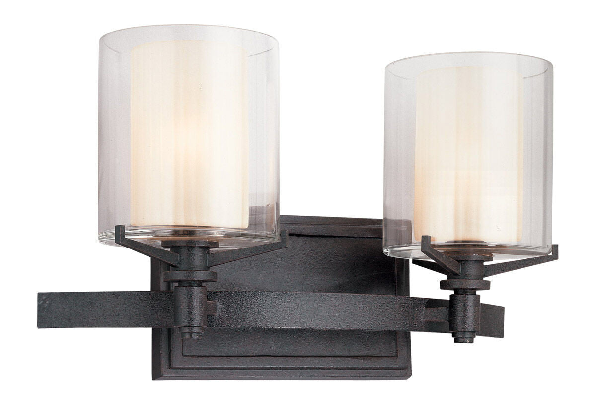 Troy Lighting 2 Light Arcadia Bath And Vanity in Textured Iron B1712-TRN