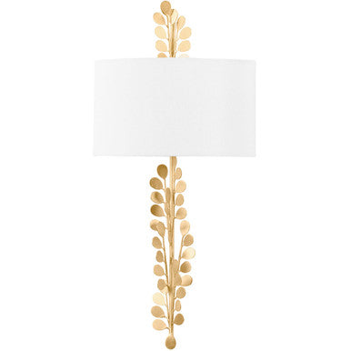 Troy Lighting 2 Light Adrienne Wall Sconce in Vintage Gold Leaf B1825-VGL