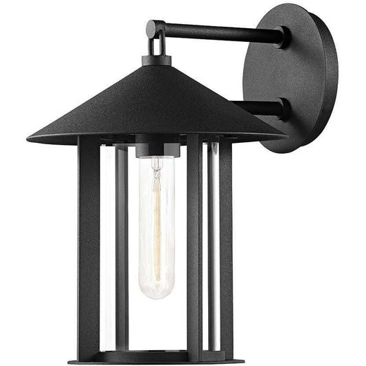 Troy Lighting 1 Light Long Beach Wall Sconce in Textured Black B1951-TBK