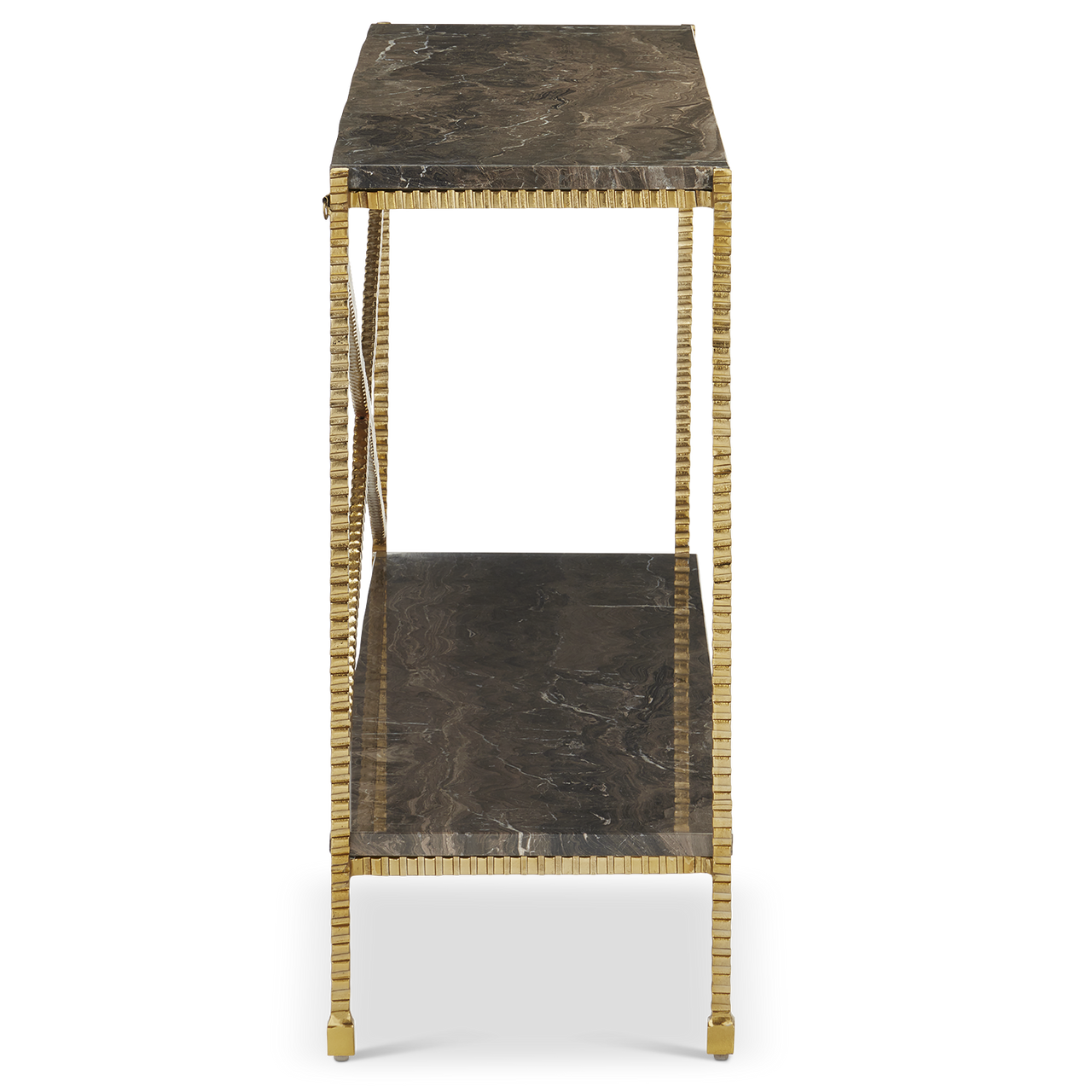 Currey & Co. Flying Marble Gold Console Table 4000-0173